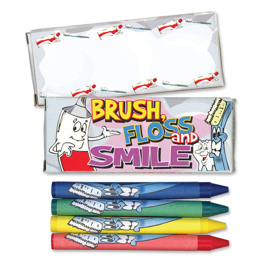4 Pack Dental Theme Crayons