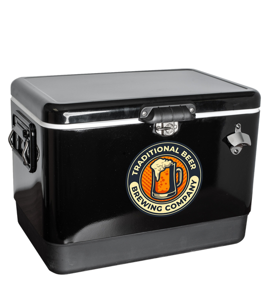 Black 54 Quart Steel Cooler