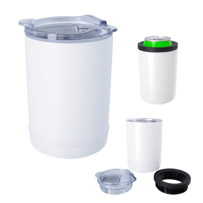 2-In-1 Full Laser Copper Insulated Beverage Holder and Tumbler