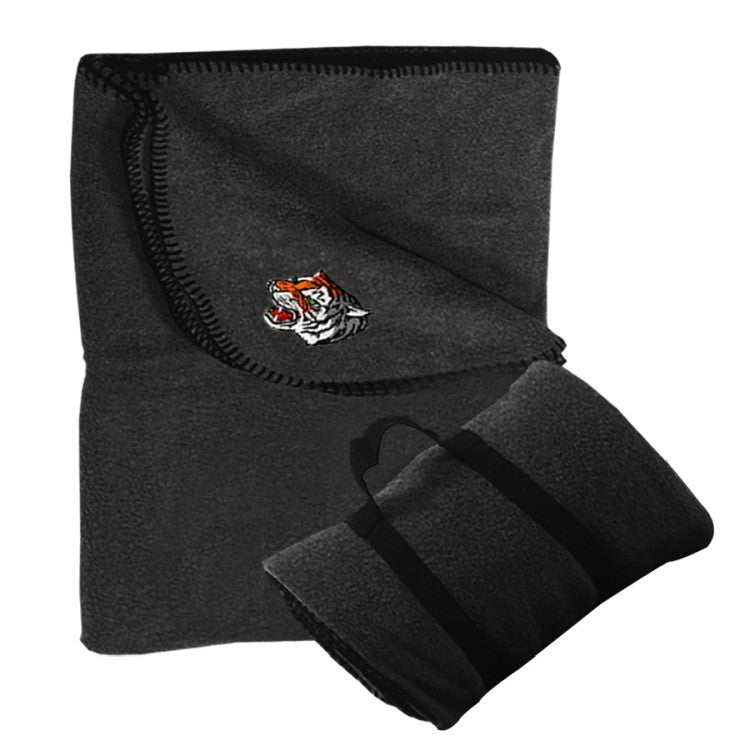 Black Polar Fleece Blanket