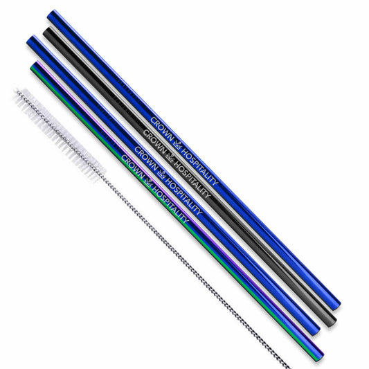 Straight Stainless Steel Straws: Individual