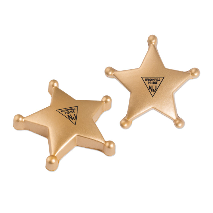 Gold Sheriff Star Stress Reliever