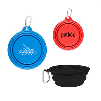 Blue Silicone Collapsible Drink Bowls