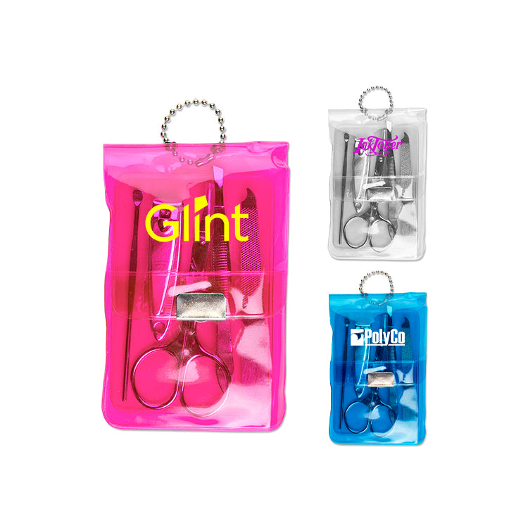Clear Manicure Set in Pouch