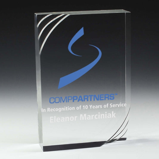 1 1/4” Thick Freestanding Acrylic Awards - 6”