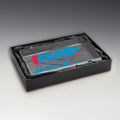 Glass Award Paperweight 5” x 3” x 3/4”