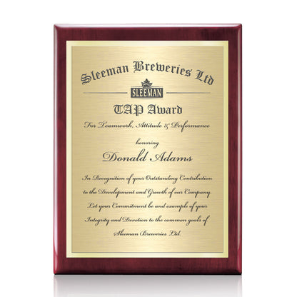Oakleigh/TexEtch Plaque - Rosewood Finish