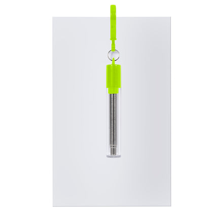 Greeting Card With Collapsible Stainless Steel Straw Kit