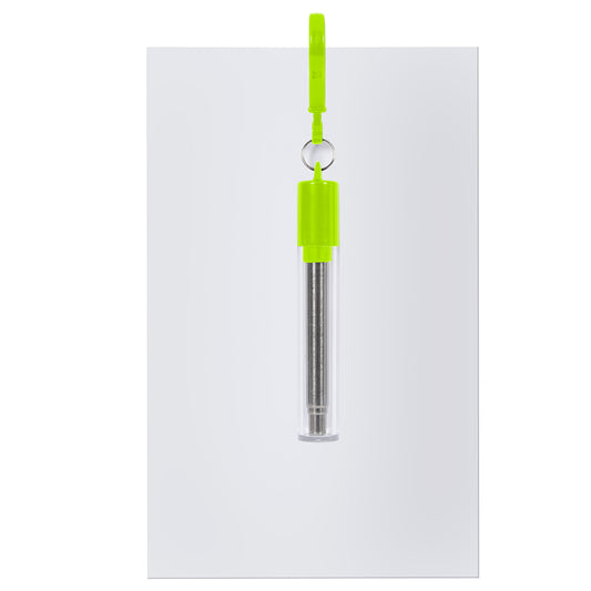 Greeting Card With Collapsible Stainless Steel Straw Kit