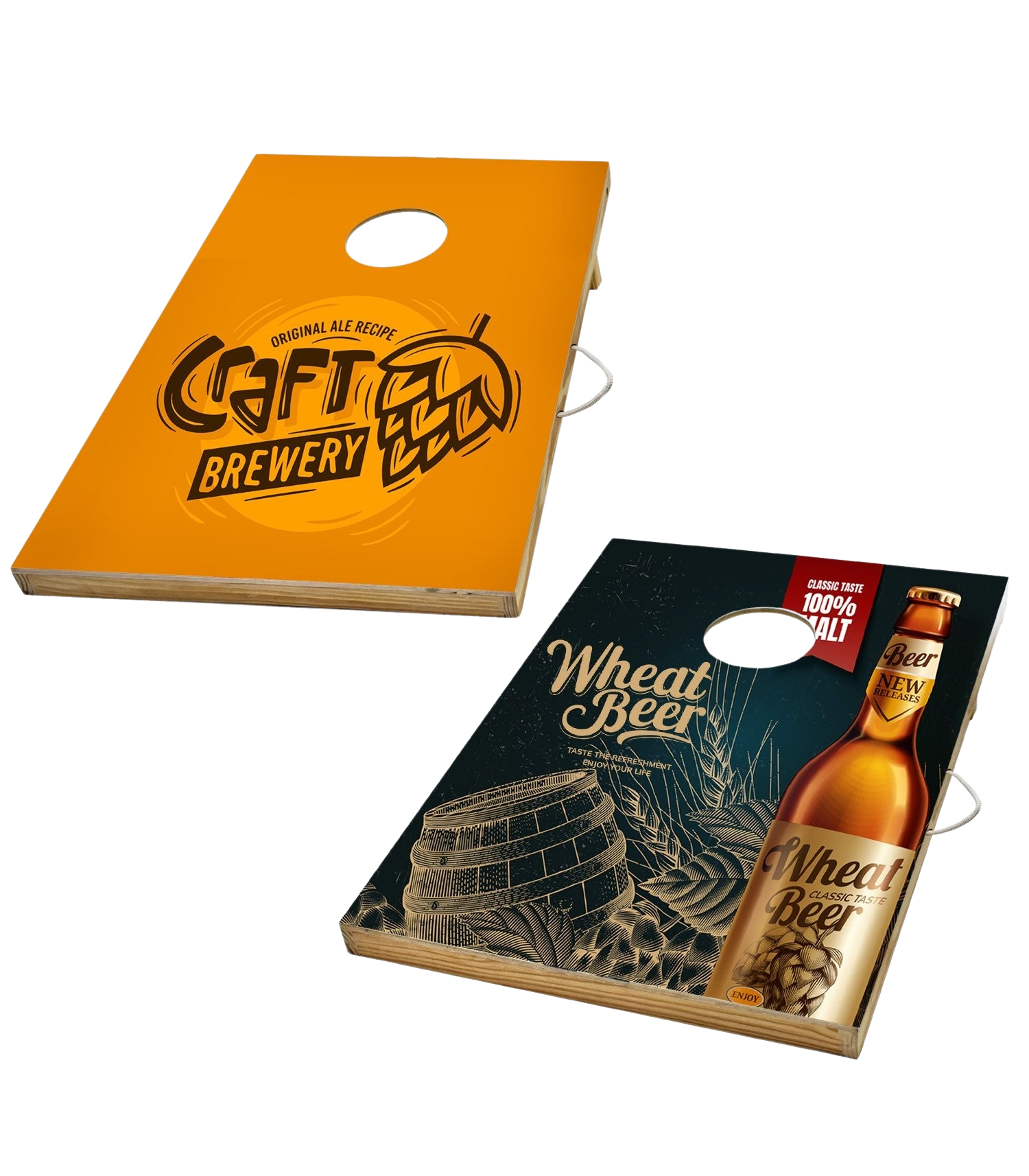 Black / White Tailgate Cornhole Set