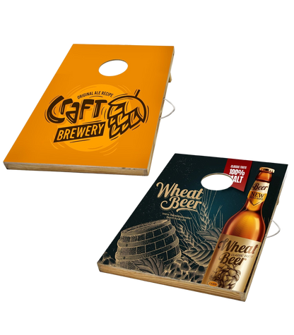 Black / White Tailgate Cornhole Set