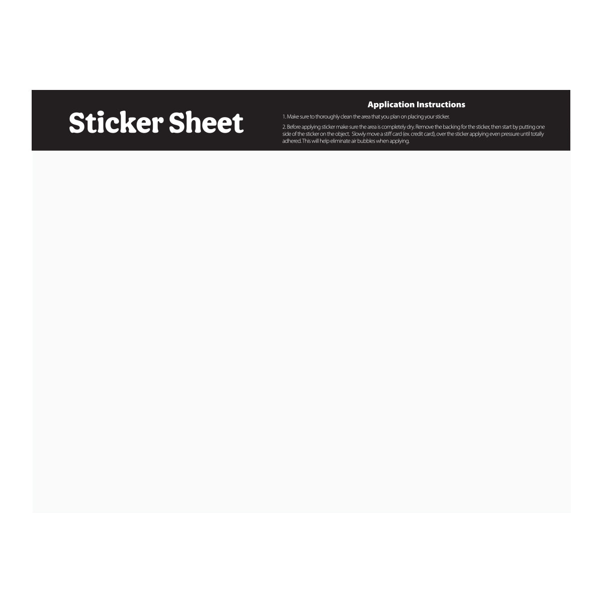 Ultra Removable Sticker Sheet 5.5" x 7" Custom Shapes
