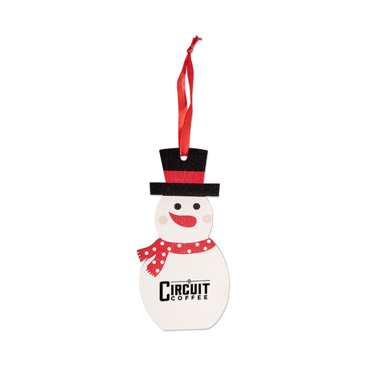 Multicolor Wooden Snowman Ornament