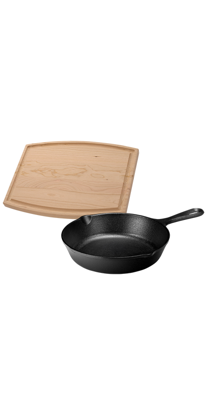 Lodge® 8" Skillet/12" Arch Cutting Board Gift Set