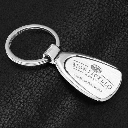 "Droplet" Economy Laser Engraved Metal Keyholder