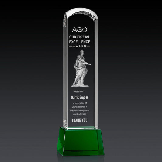 Silkwood 3D Award on Base - Green