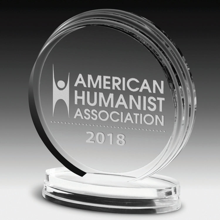 Round Legend Award (5 1/4" x 6" x 3/4") - Laser Engraved