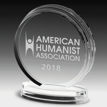 Round Legend Award (5 1/4" x 6" x 3/4") - Laser Engraved