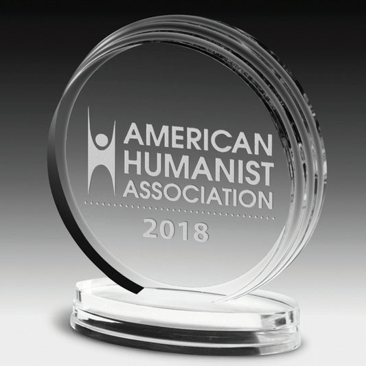 Round Legend Award (5 1/4" x 6" x 3/4") - Laser Engraved