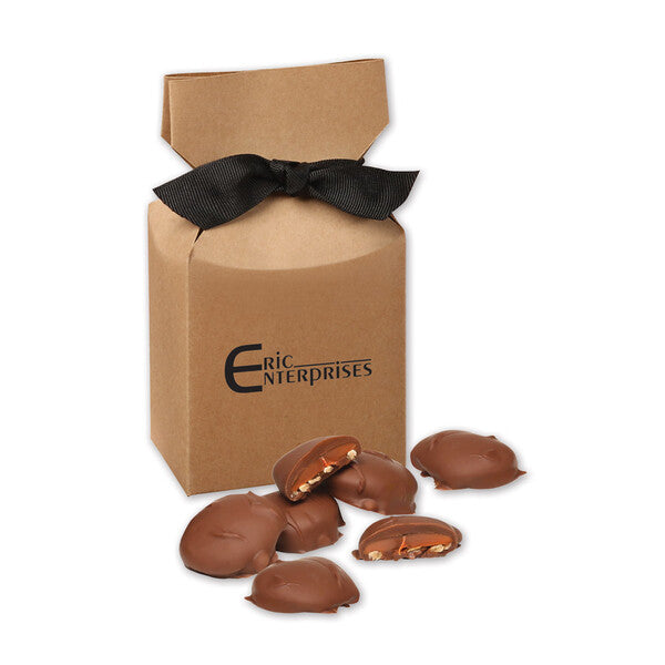 Caramel Pecan Clusters in Kraft Premium Delights Gift Box