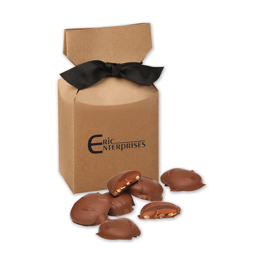 Caramel Pecan Clusters in Kraft Premium Delights Gift Box