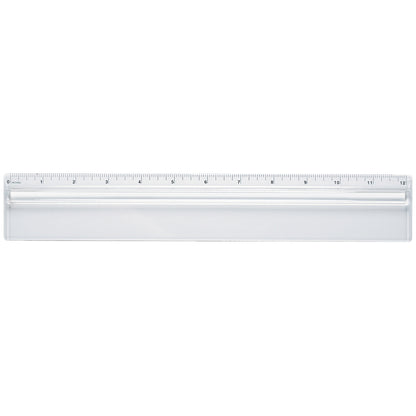 Plastic 12" Ruler With Magnifying Glass