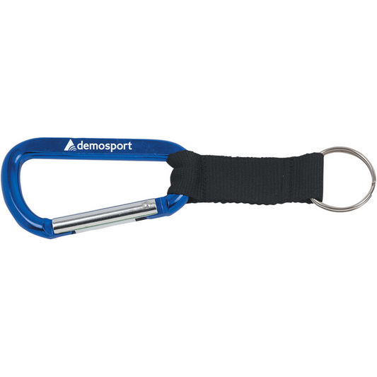 Blue 8Mm Carabiner With Black Strap