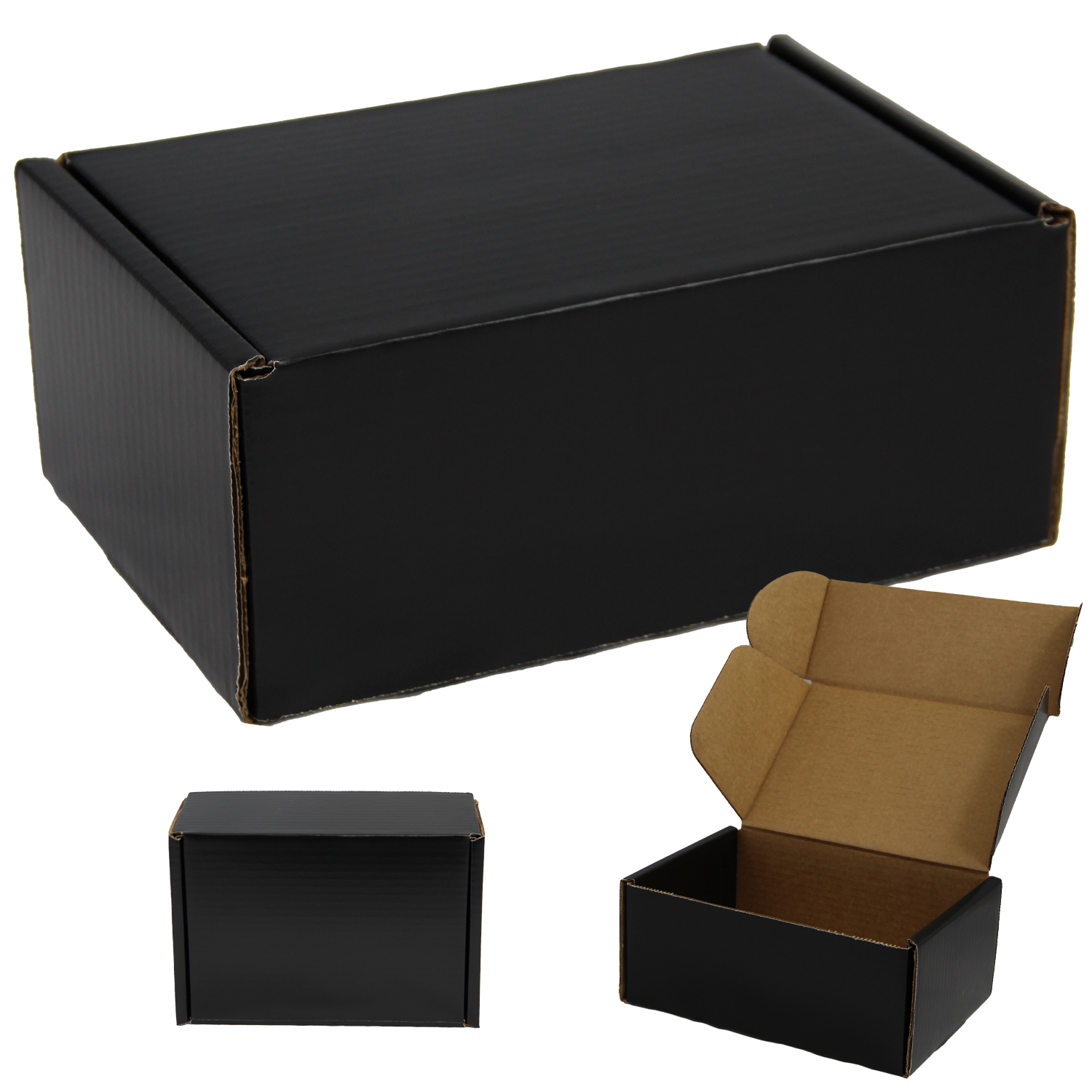 Black 9 X 6.5 X 4" Black Mailer Box