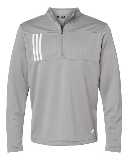 Men's 3-Stripes Double-Knit Quarter-Zip Pullover - A482