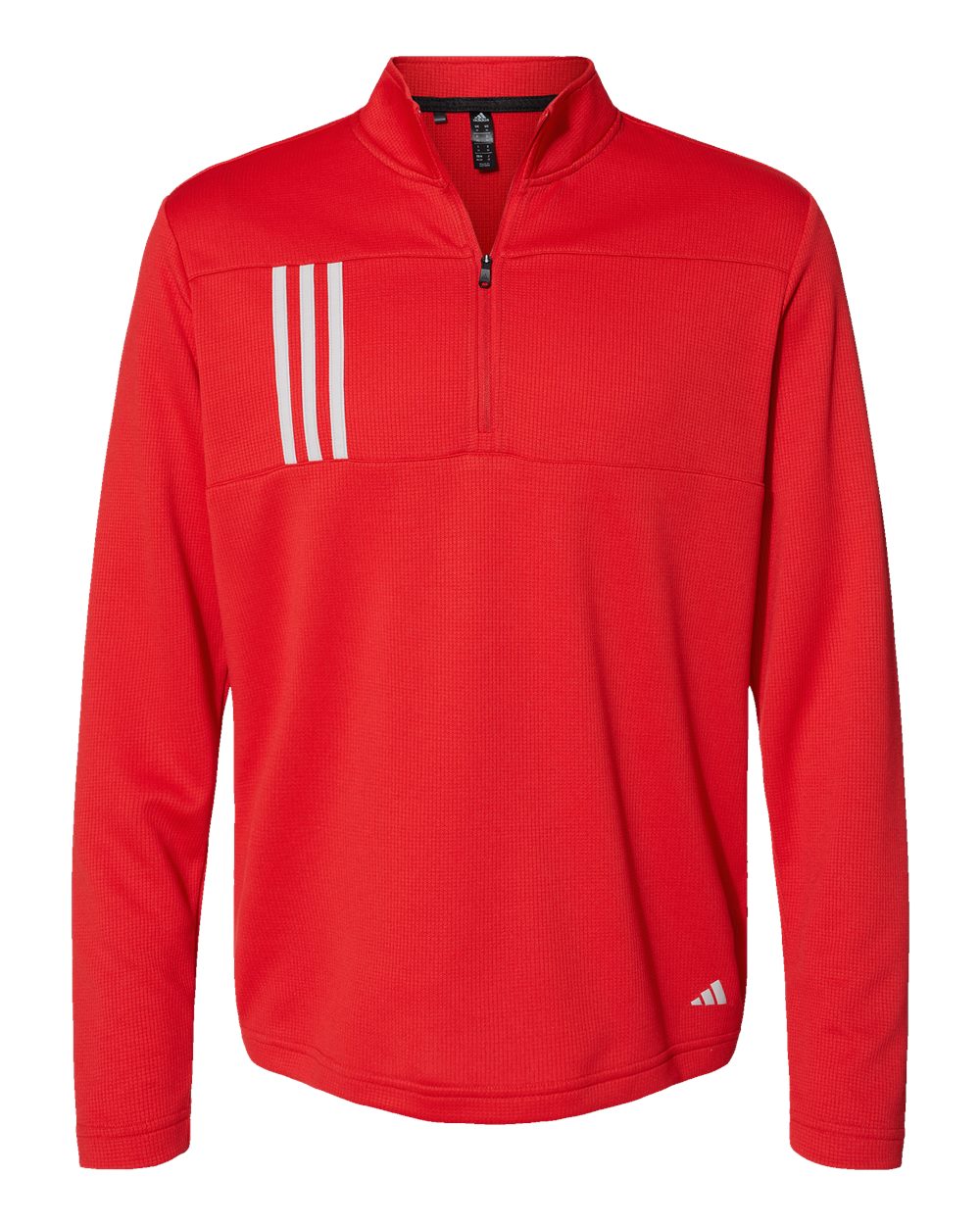 Men's 3-Stripes Double-Knit Quarter-Zip Pullover - A482