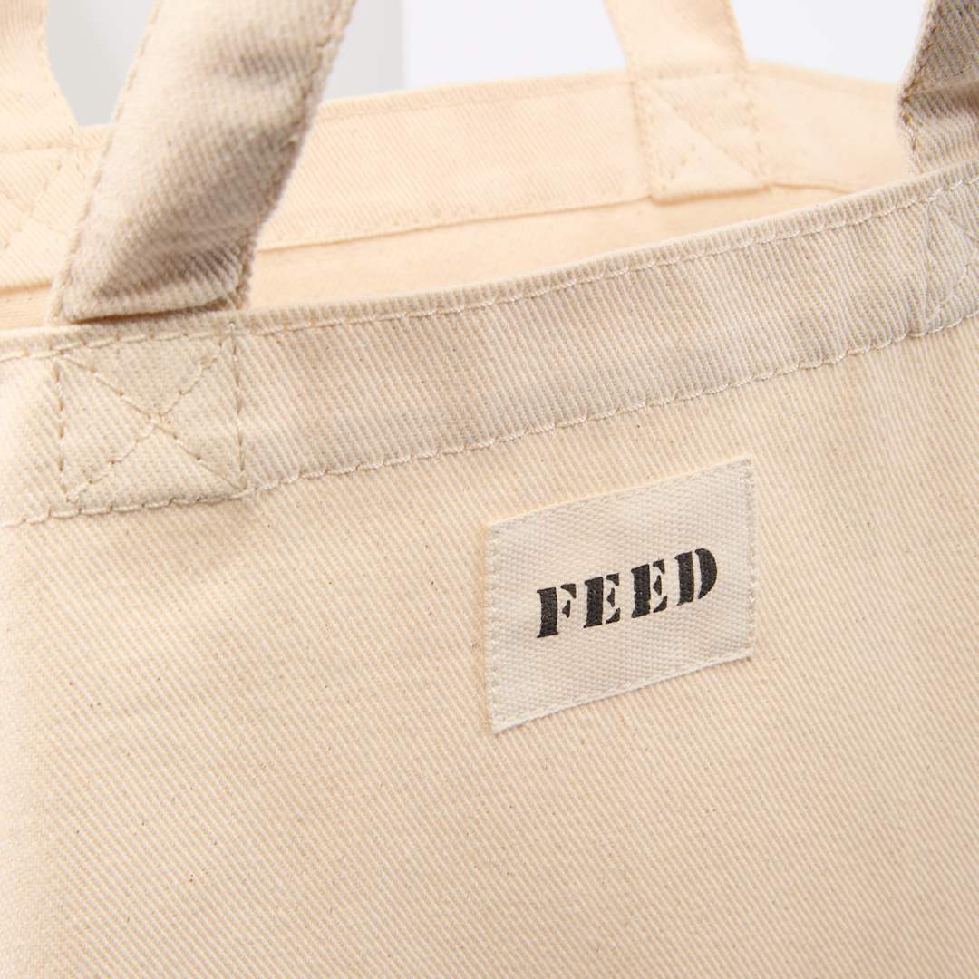 Front View of Natural FEED Organic Cotton Shopper Tote