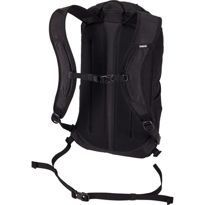 Front View of Black Thule Recycled All Trail 18L 15" Laptop Backpack