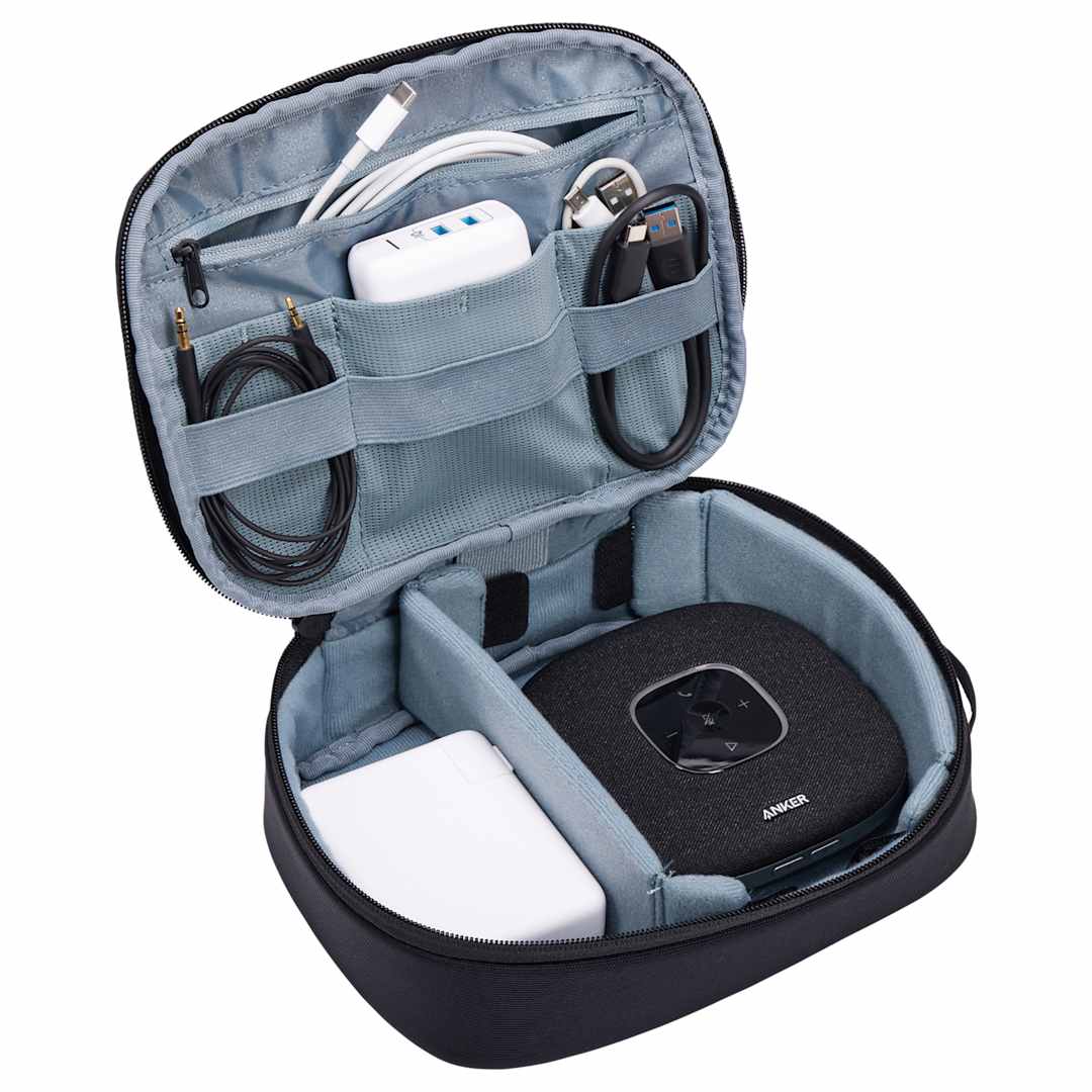 Front View of Black Thule Subterra 2 Powershuttle Plus