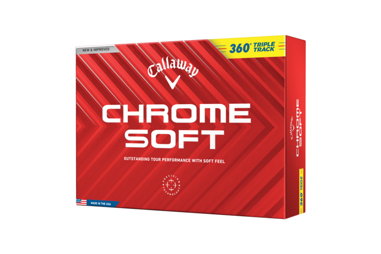 Callaway Chrome Soft 360 Triple Track Golf Balls - Yellow