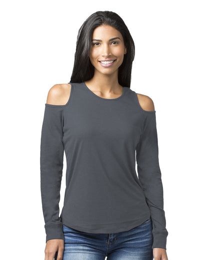 Women's Cold Shoulder Long Sleeve T-Shirt - T31