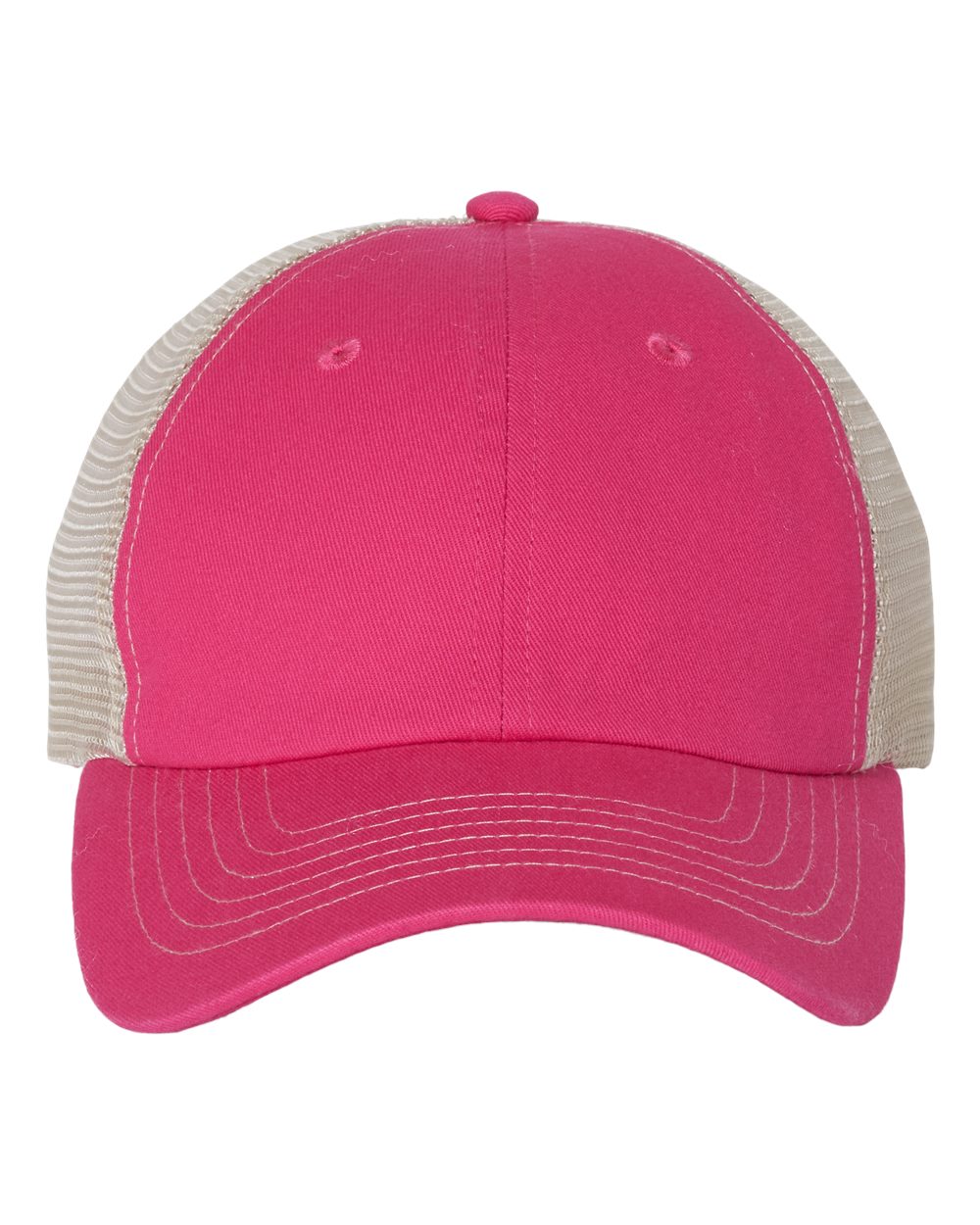 Contrast-Stitch Mesh-Back Cap - 3100