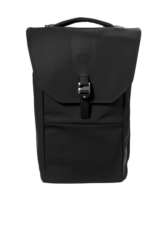 Front View of Blacktop OGIO Resistant Rolltop Pack 91014