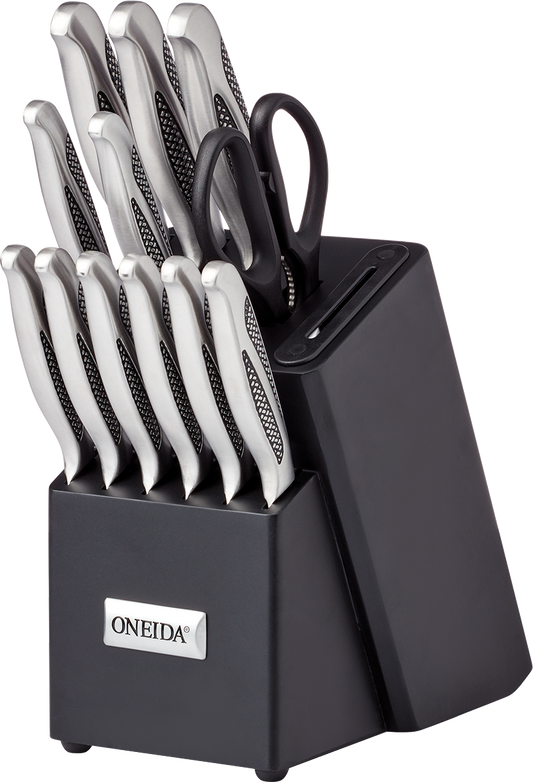 Oneida® 14 Piece Knife Set with Built-in Sharpener