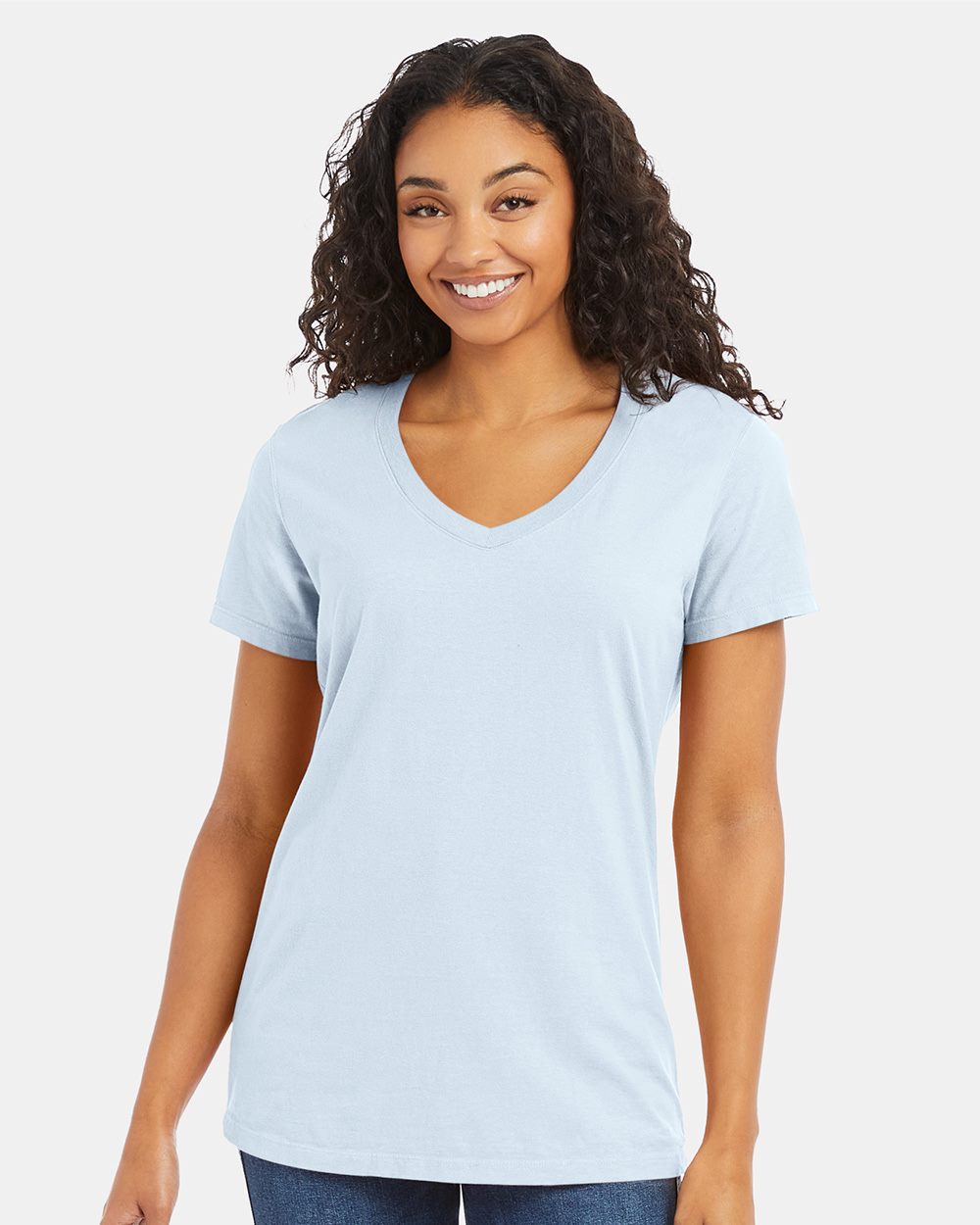 Women's Garment-Dyed V-Neck T-Shirt - GDH125