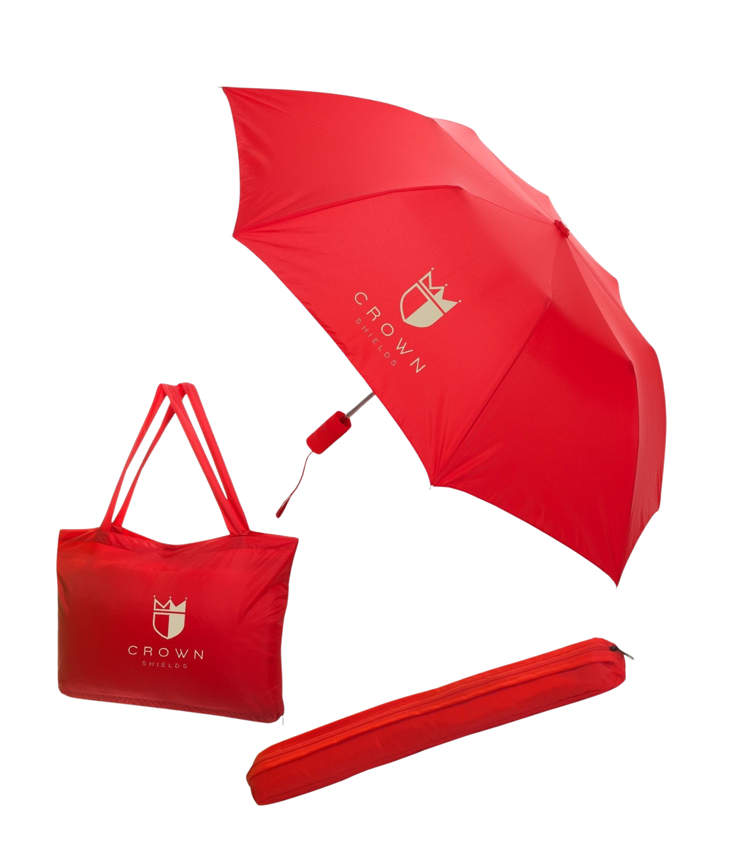 Black All-In-One Tote Bag & Folding Umbrella