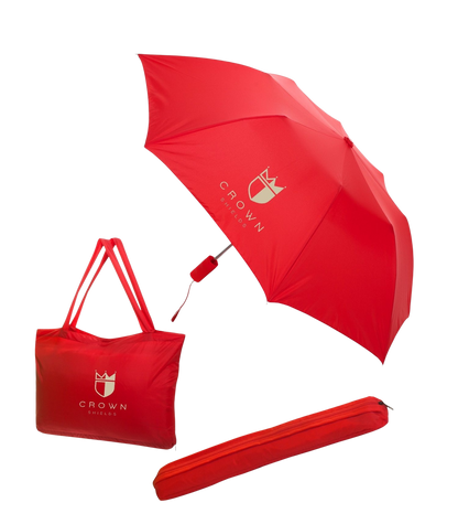 Black All-In-One Tote Bag & Folding Umbrella