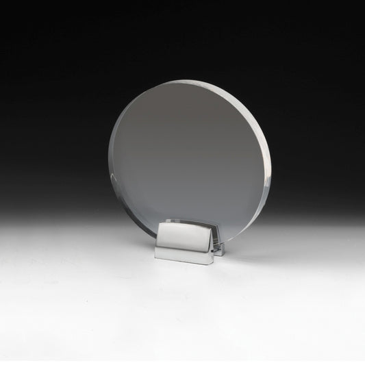 Round Award w/Chrome Base (6 1/2" dia. x 3/4") - 4 Color Process