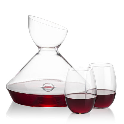 Woodbury Carafe & Carlita Stemless Wine