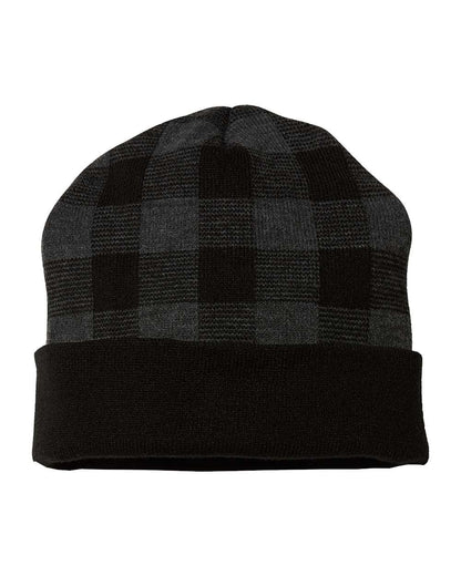 USA-Made Plaid Beanie - RKP12
