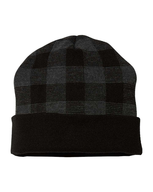 USA-Made Plaid Beanie - RKP12