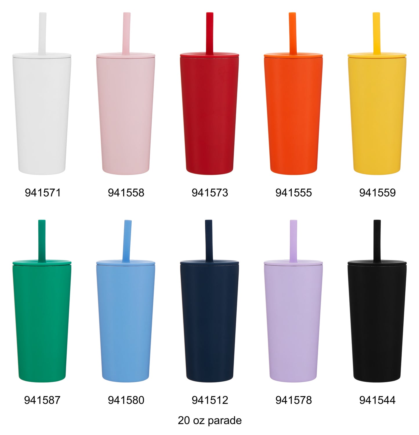 matte white 20 oz parade