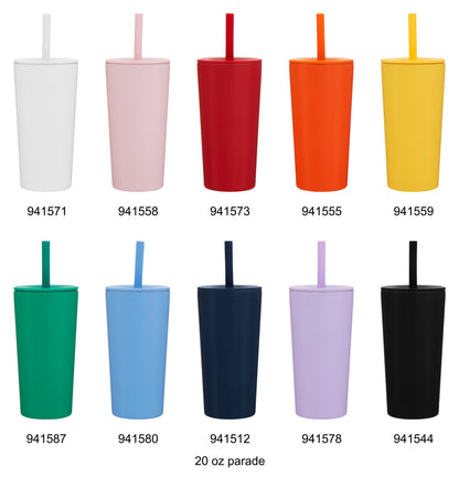 matte white 20 oz parade