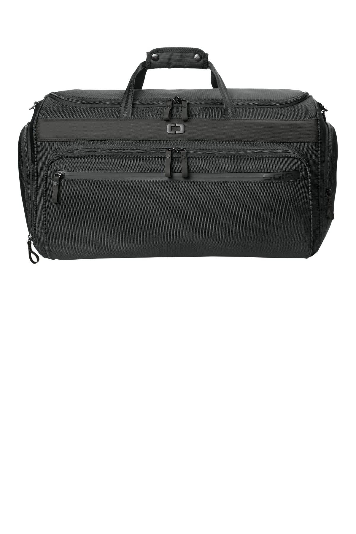 Front View of Blacktop OGIO Transform Garment Duffel 95003