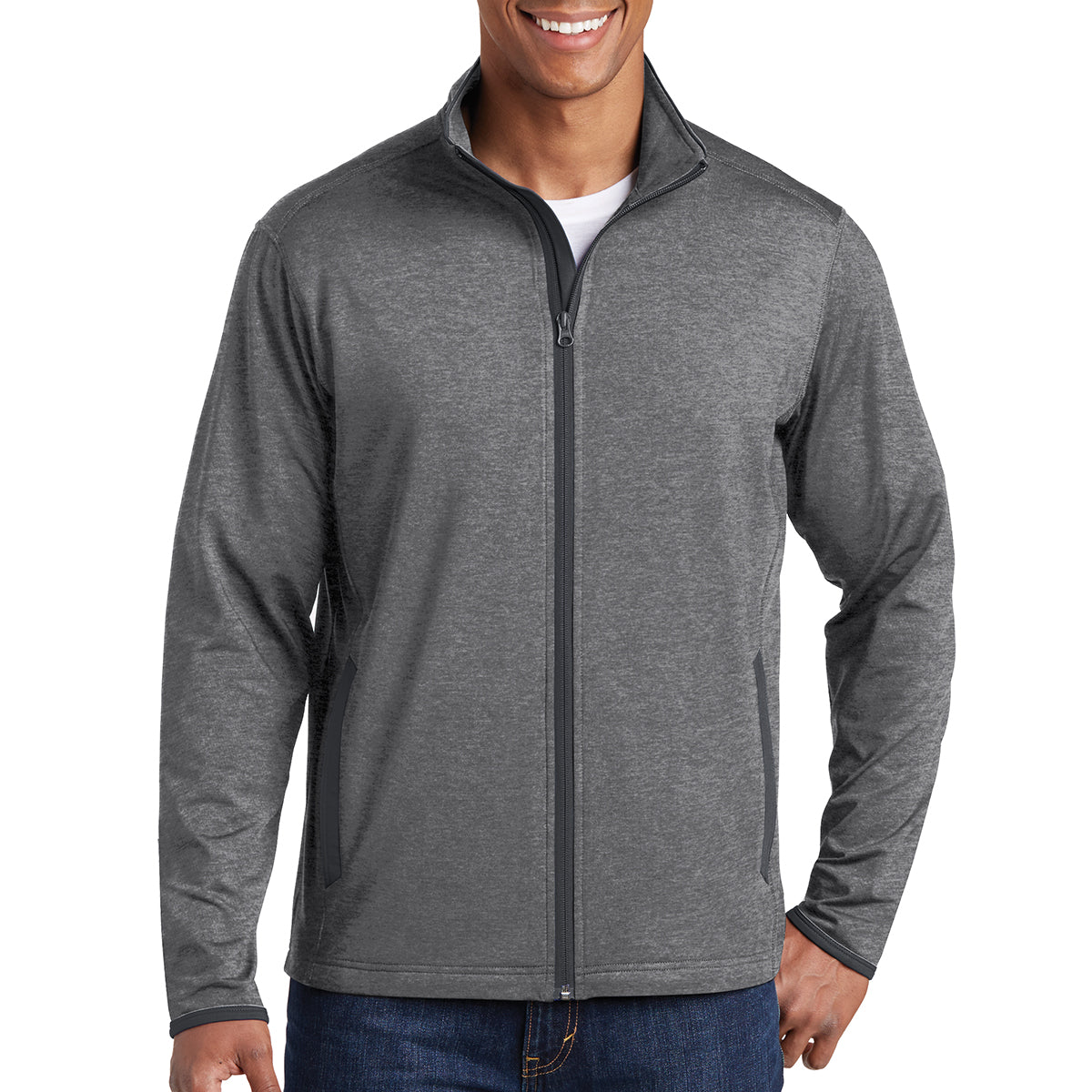 Sport-Tek® Sport-Wick® Stretch Contrast Full-Zip Jacket