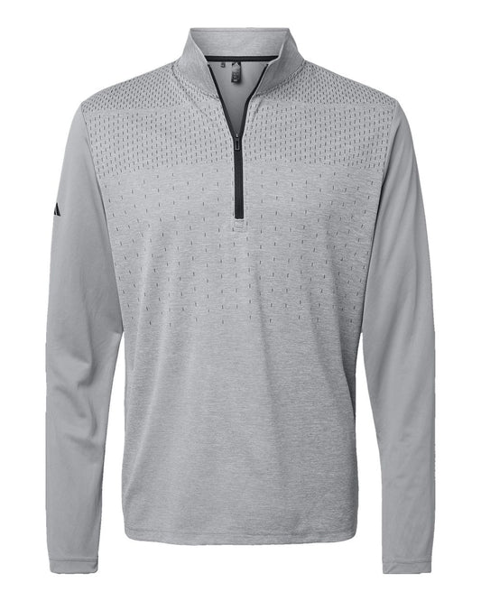 Men's Ultimate365 Heather Block Print Quarter-Zip Pullover - A522
